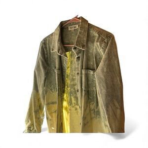 EUC Peach love ombre green shacket